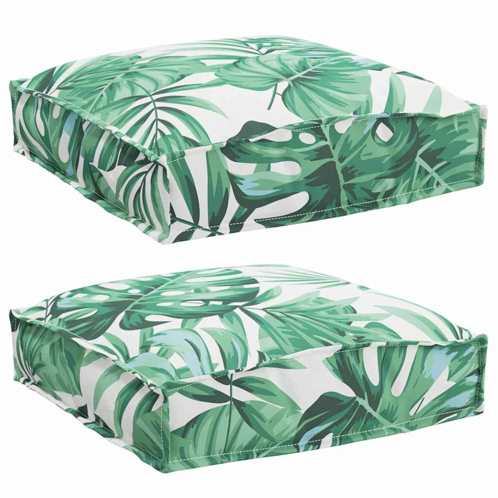 Blatt Kissen 2er Set Oxford Stoff 40x40 cm