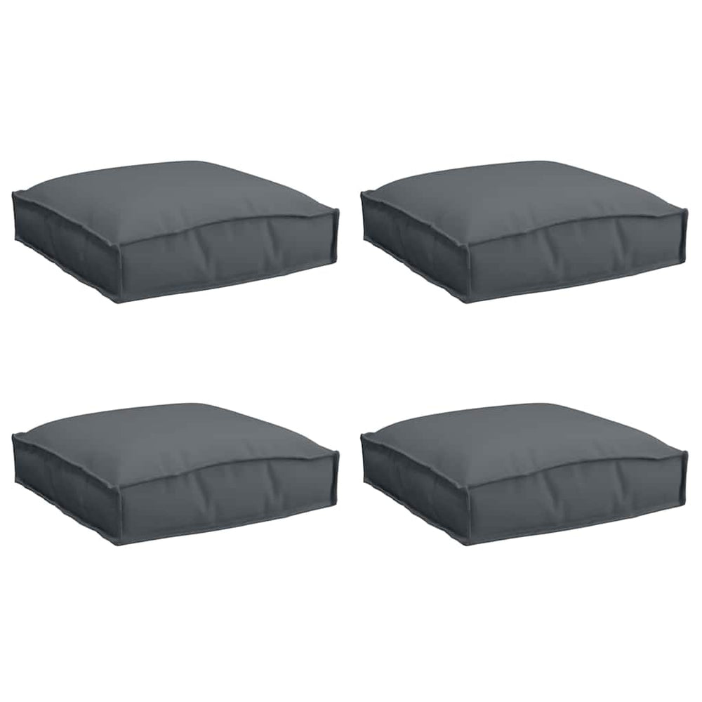 Anthrazit Kissen 4er Set 40x40 cm