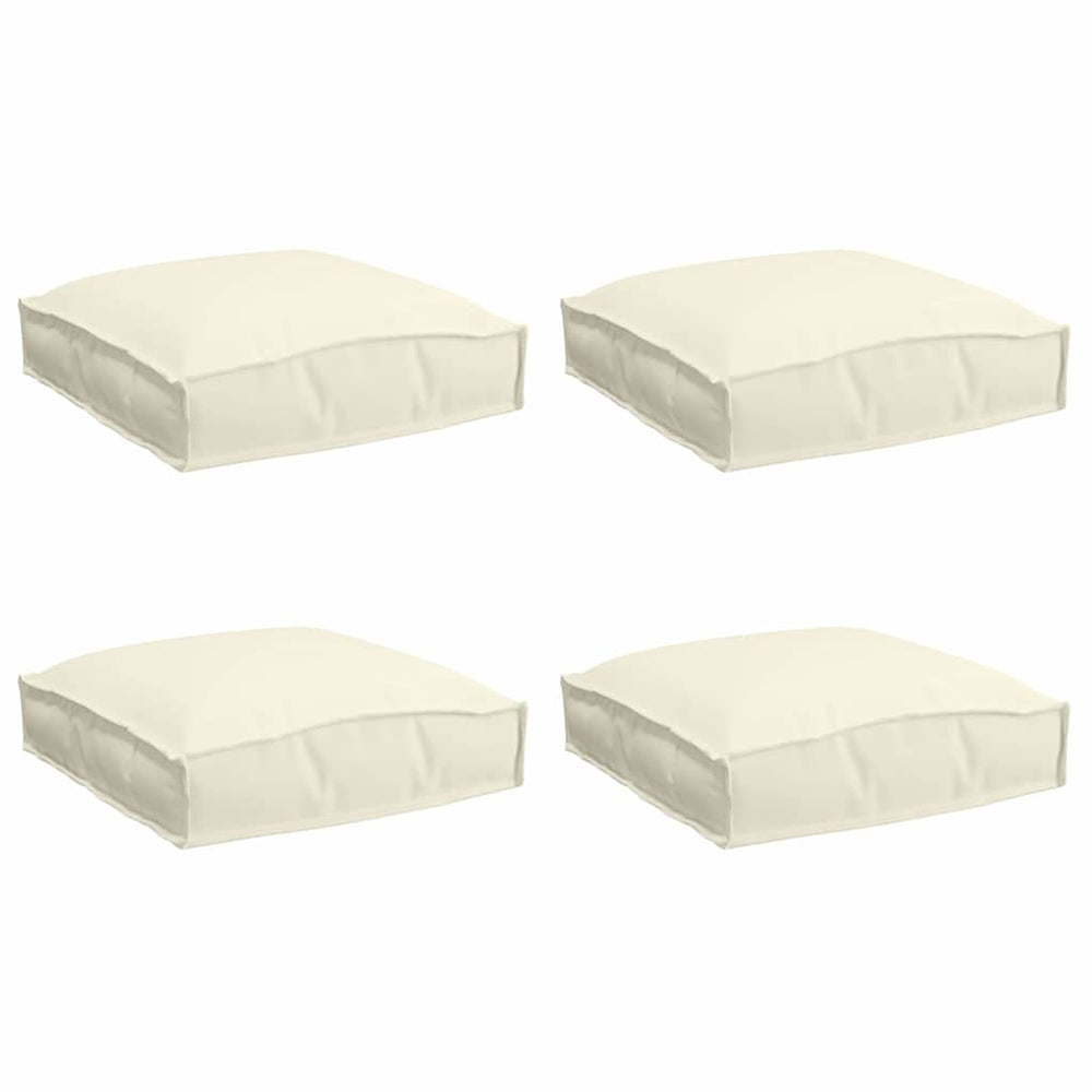 Creme Kissen 4er Set 40x40 cm