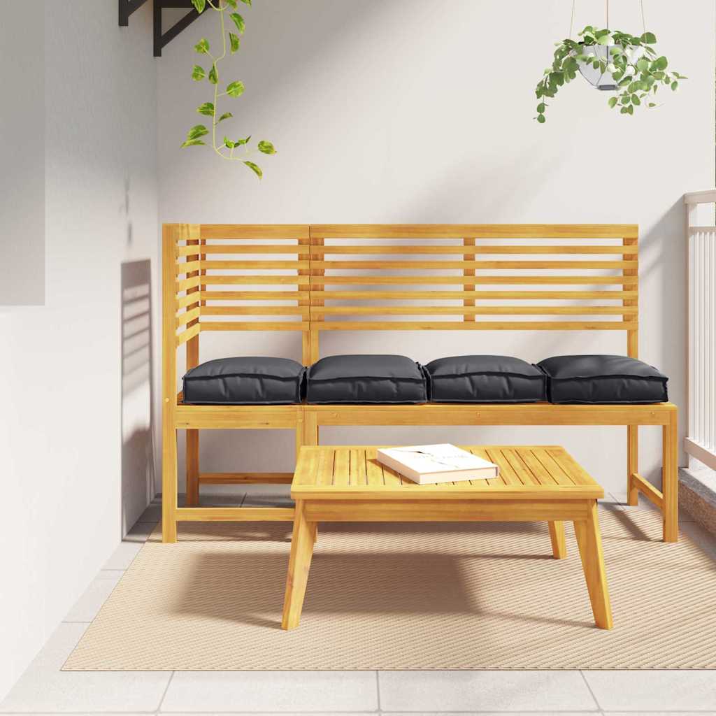 Schwarze Kissen 4er-Set, 40x40 cm, Oxford-Gewebe