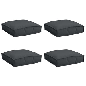 Schwarze Kissen 4er-Set, 40x40 cm, Oxford-Gewebe