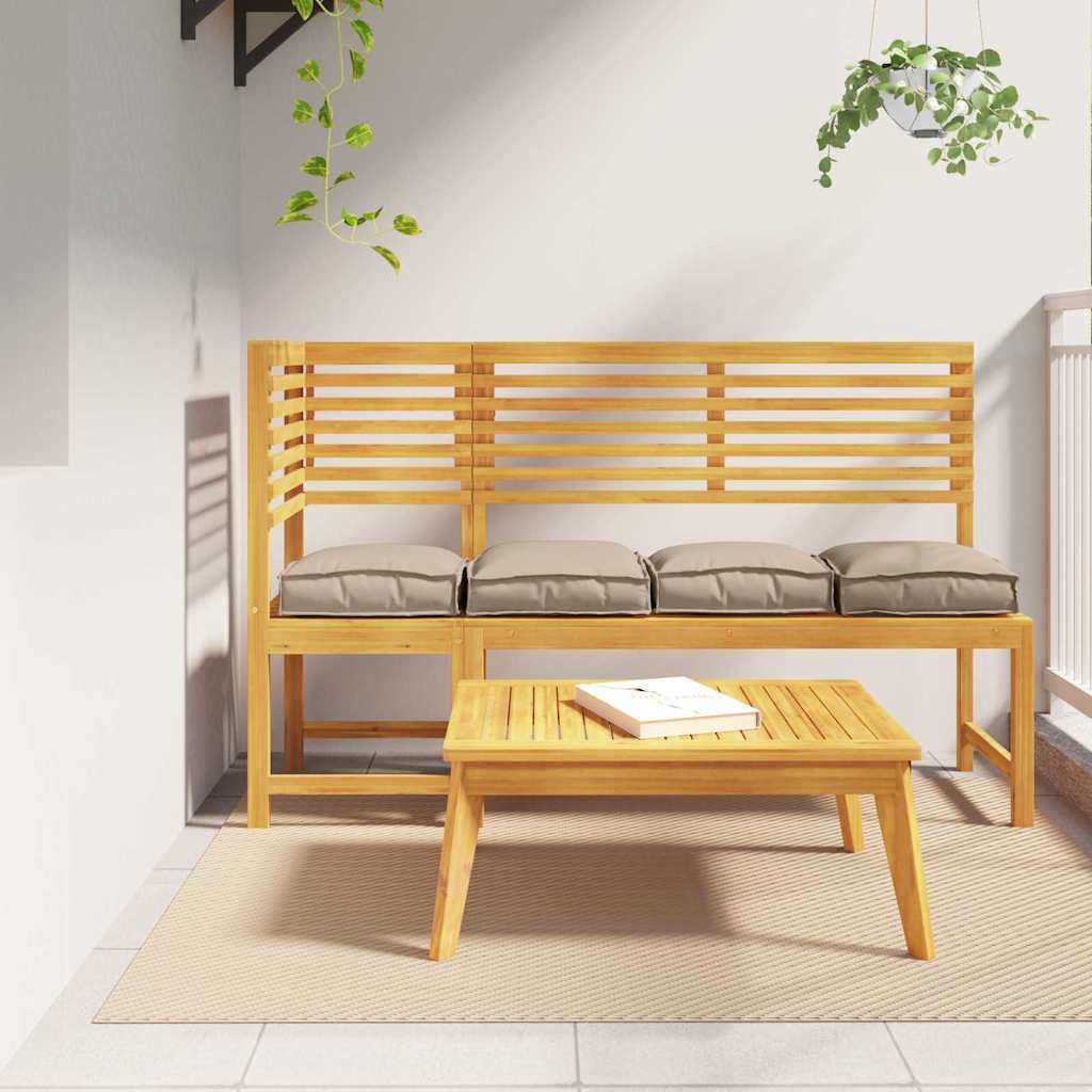 Kissen 4er Set Taupe 40x40 cm Oxford