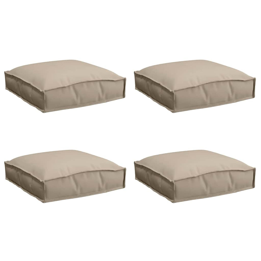 Kissen 4er Set Taupe 40x40 cm Oxford