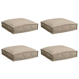 Kissen 4er Set Taupe 40x40 cm Oxford
