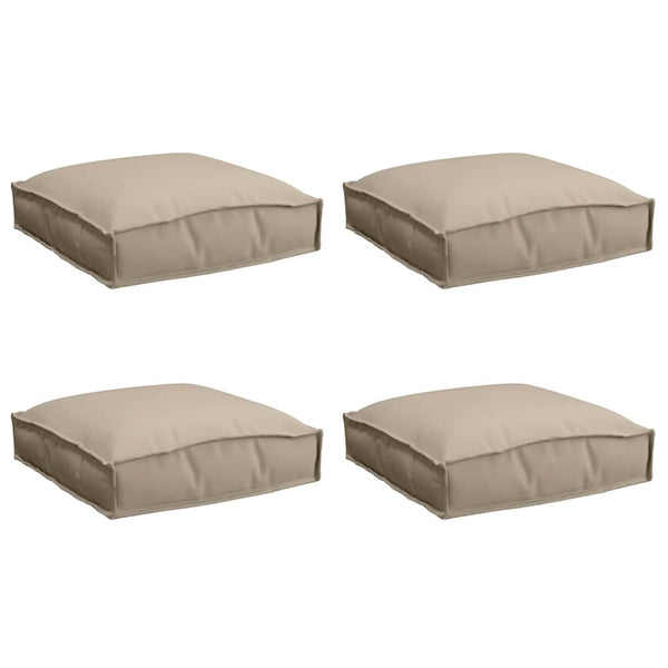 Kissen 4er Set Taupe 40x40 cm Oxford