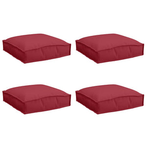 Weinrote Kissen 4er-Set, 40x40 cm, Oxford-Stoff