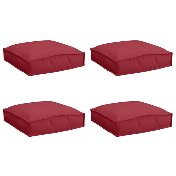 Weinrote Kissen 4er-Set, 40x40 cm, Oxford-Stoff