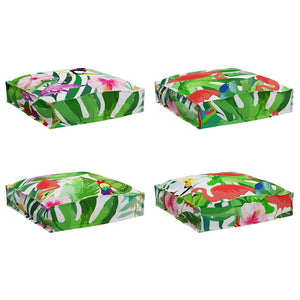 Floral Kissen 4er Set Mehrfarbig 40x40 cm