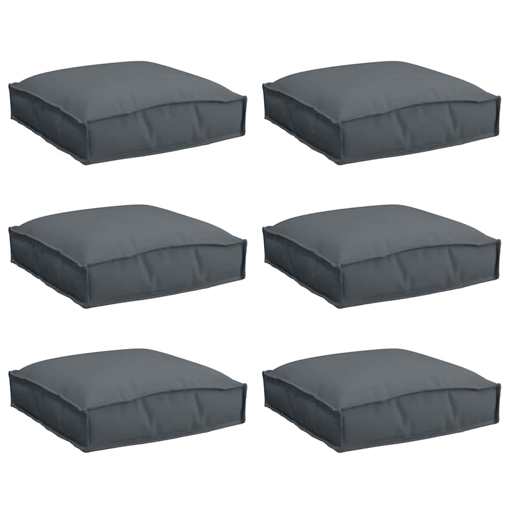Anthrazit Kissen 6er Set 40x40 cm