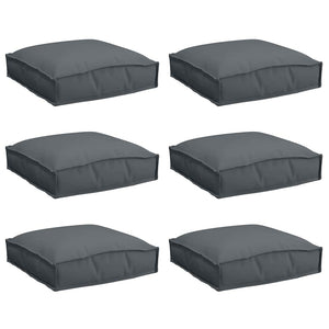 Anthrazit Kissen 6er Set 40x40 cm