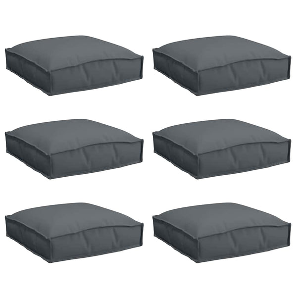 Anthrazit Kissen 6er Set 40x40 cm