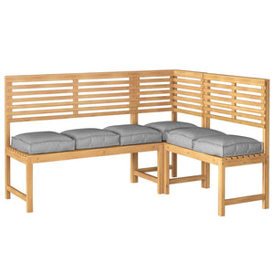 Kissen 6er Set Grau 40x40 cm Oxford-Gewebe