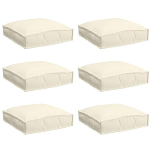 Creme Kissen 6er-Set, 40x40 cm, Oxford-Gewebe