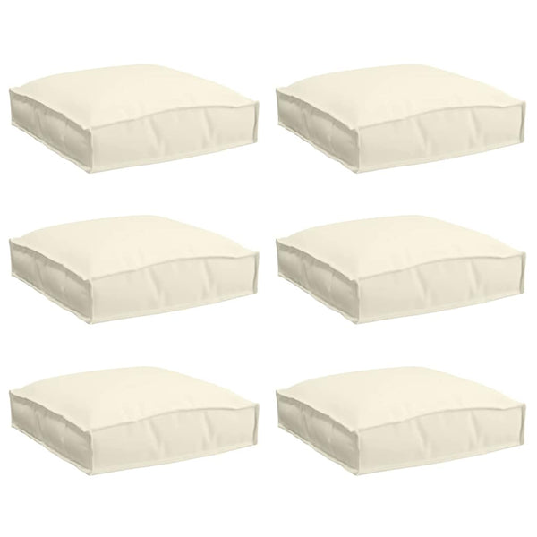 Creme Kissen 6er-Set, 40x40 cm, Oxford-Gewebe