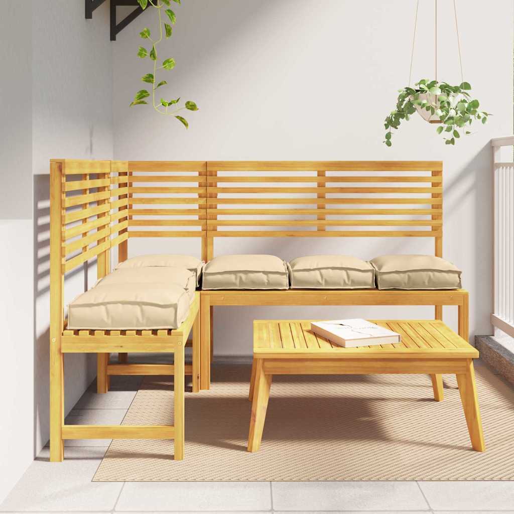 Kissen 6er Set Beige 40x40 cm Oxford-Gewebe