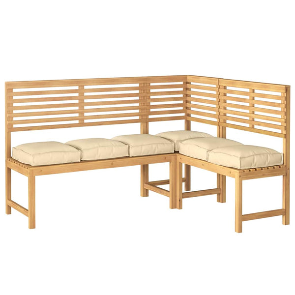 Kissen 6er Set Beige 40x40 cm Oxford-Gewebe