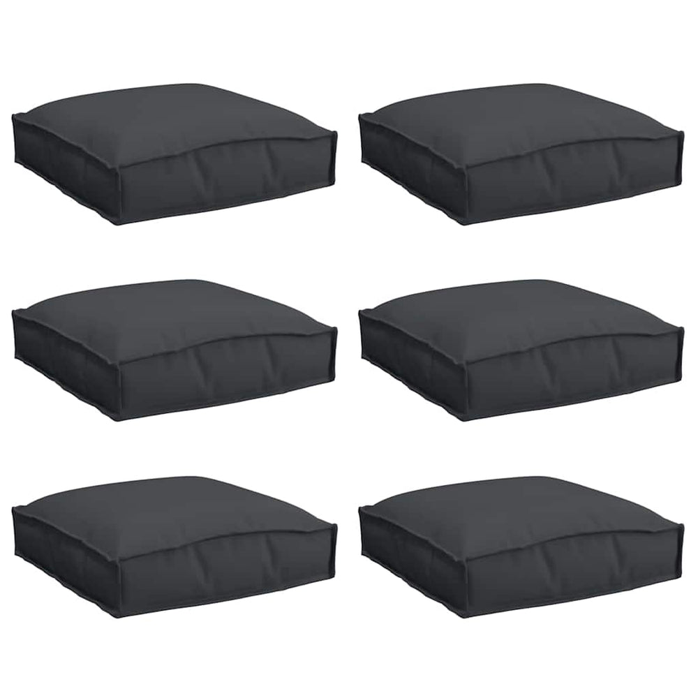Schwarze Kissen 6er-Set, 40x40 cm
