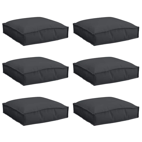 Schwarze Kissen 6er-Set, 40x40 cm