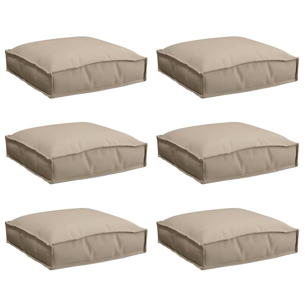 Taupe Kissen 6er Set, 40x40 cm