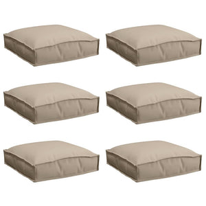 Taupe Kissen 6er Set, 40x40 cm