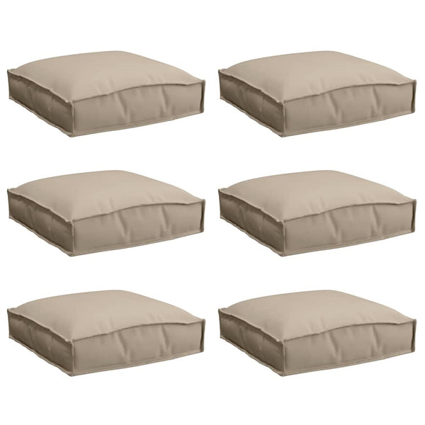 Taupe Kissen 6er Set, 40x40 cm