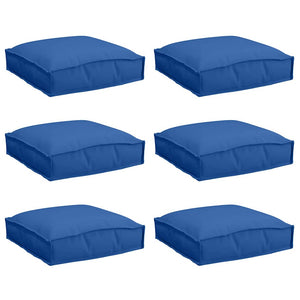 6er Set Kissen Königsblau 40x40 cm