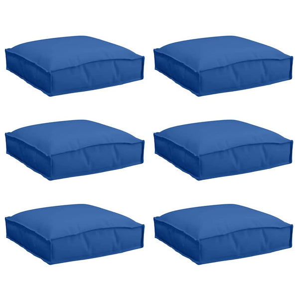 6er Set Kissen Königsblau 40x40 cm