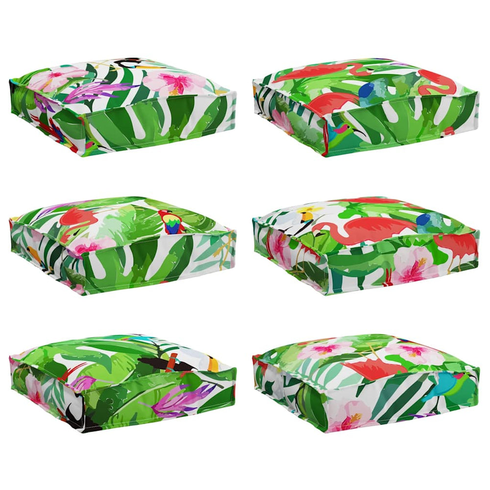 Blumenkissen 6er-Set Mehrfarbig 40x40 cm