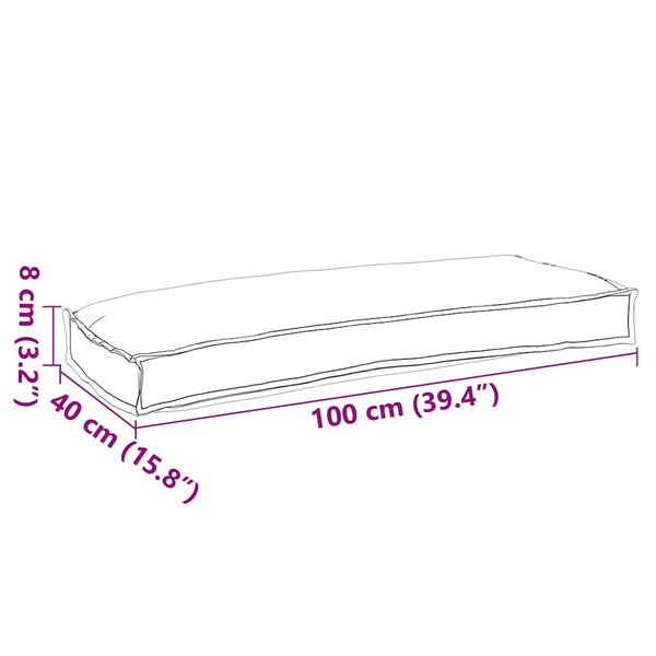 Beiges Sitzkissen 100x40 cm Oxford-Gewebe