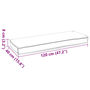 Creme Kissen 120x40 cm Oxford-Stoff