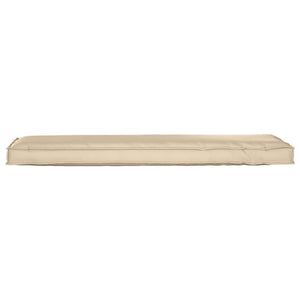 Beige Oxford Stoff Kissen 140x40