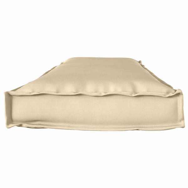 Beige Oxford Stoff Kissen 140x40