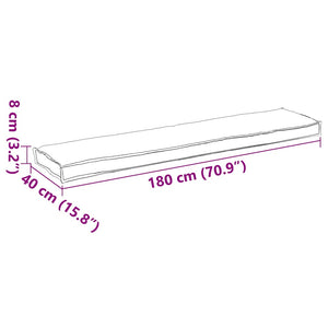 Palettenkissen Creme 180x40 Oxford-Stoff
