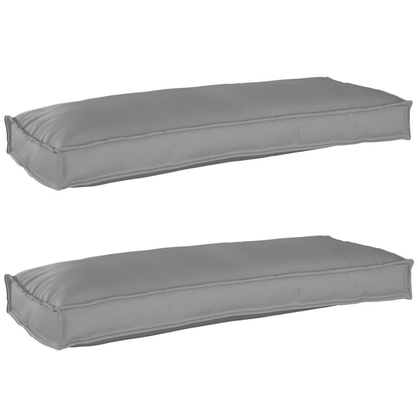 Palettenkissen Set Grau 100x40 cm