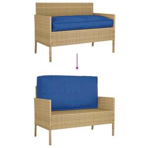 Palettenkissen Set Königsblau 100x40 cm