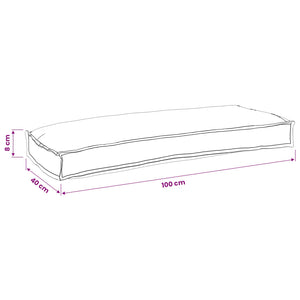 Palettenkissen Set Königsblau 100x40 cm