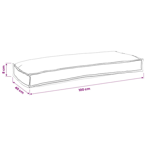 Palettenkissen Set Königsblau 100x40 cm