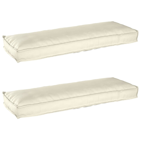 Palettenkissen Set Creme 120x40 cm