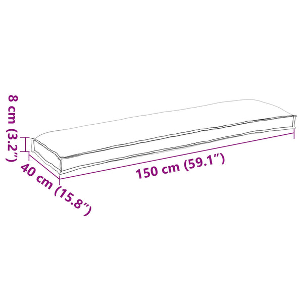 Palettenkissen Set Grau 150x40cm
