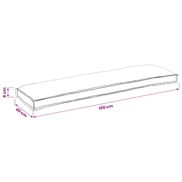 Palettenkissen Set Creme 150x40 cm