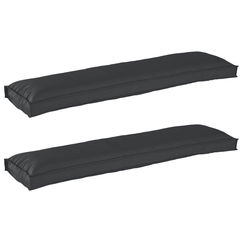 Palettenkissen Set Schwarz 150x40 cm