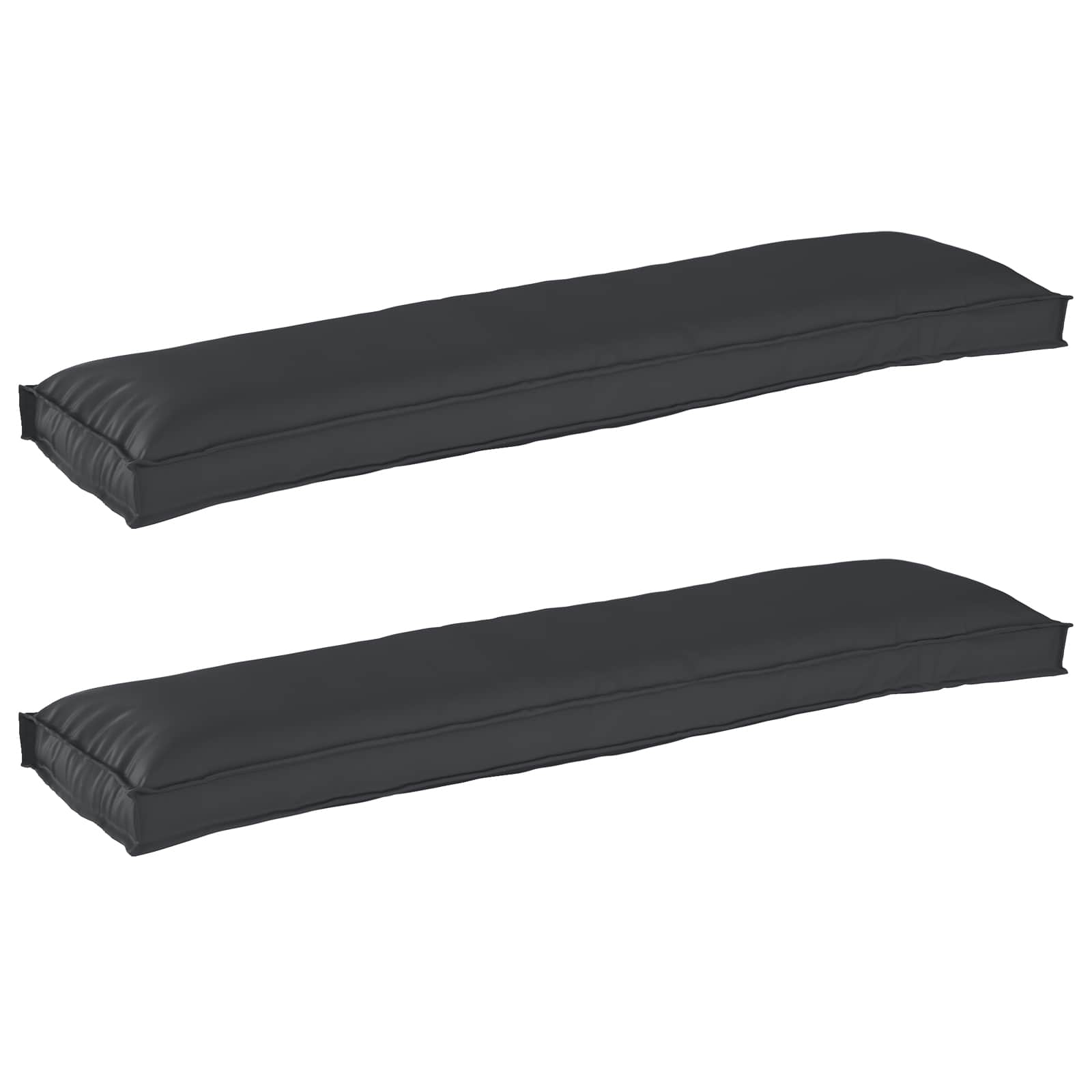 Palettenkissen Set Schwarz 150x40 cm