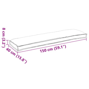 Palettenkissen Set Schwarz 150x40 cm