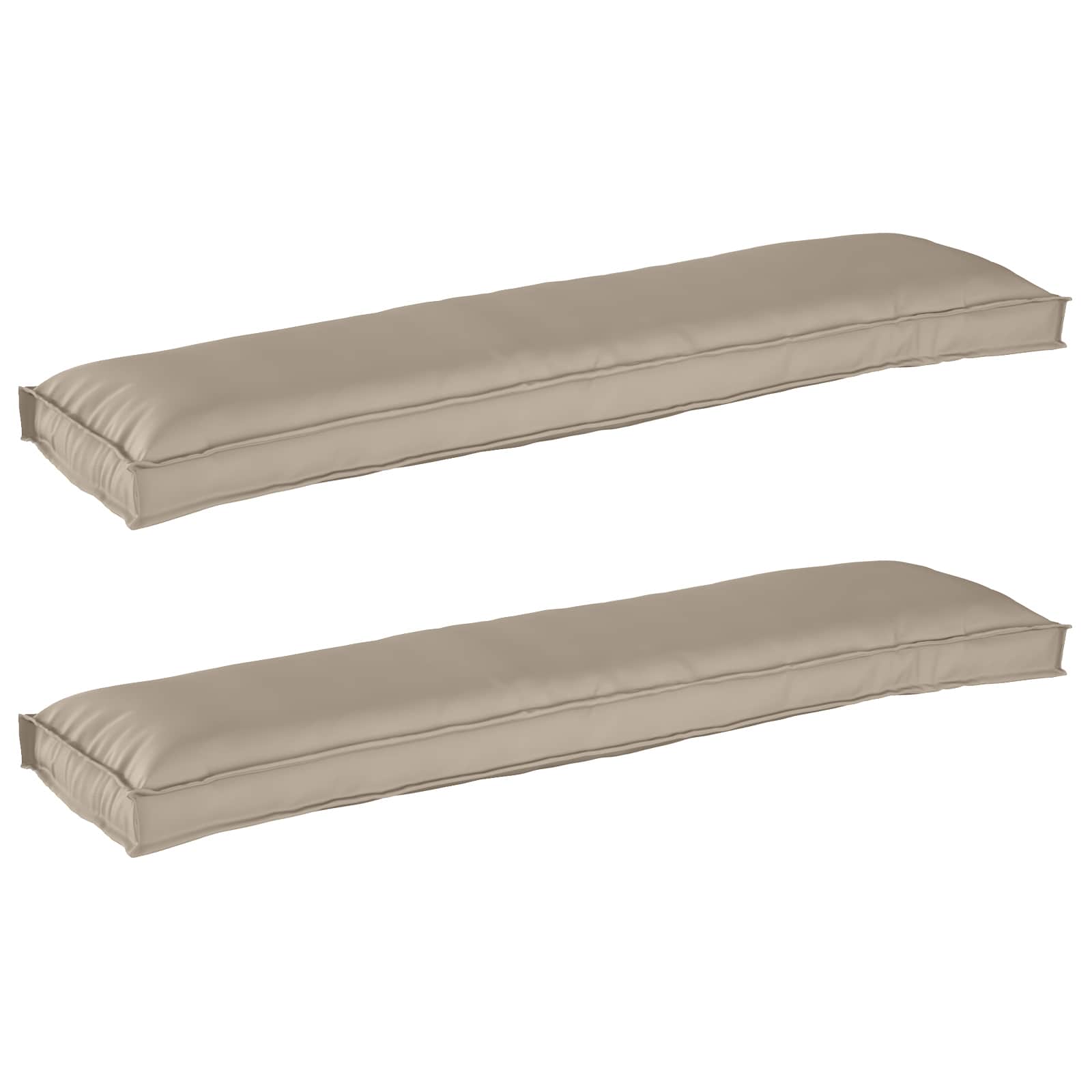 Palettenkissen Set Taupe 150x40 Oxford