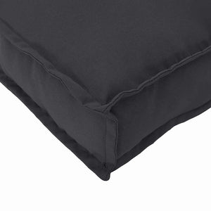 Palettenkissen Set Schwarz 180x40 cm