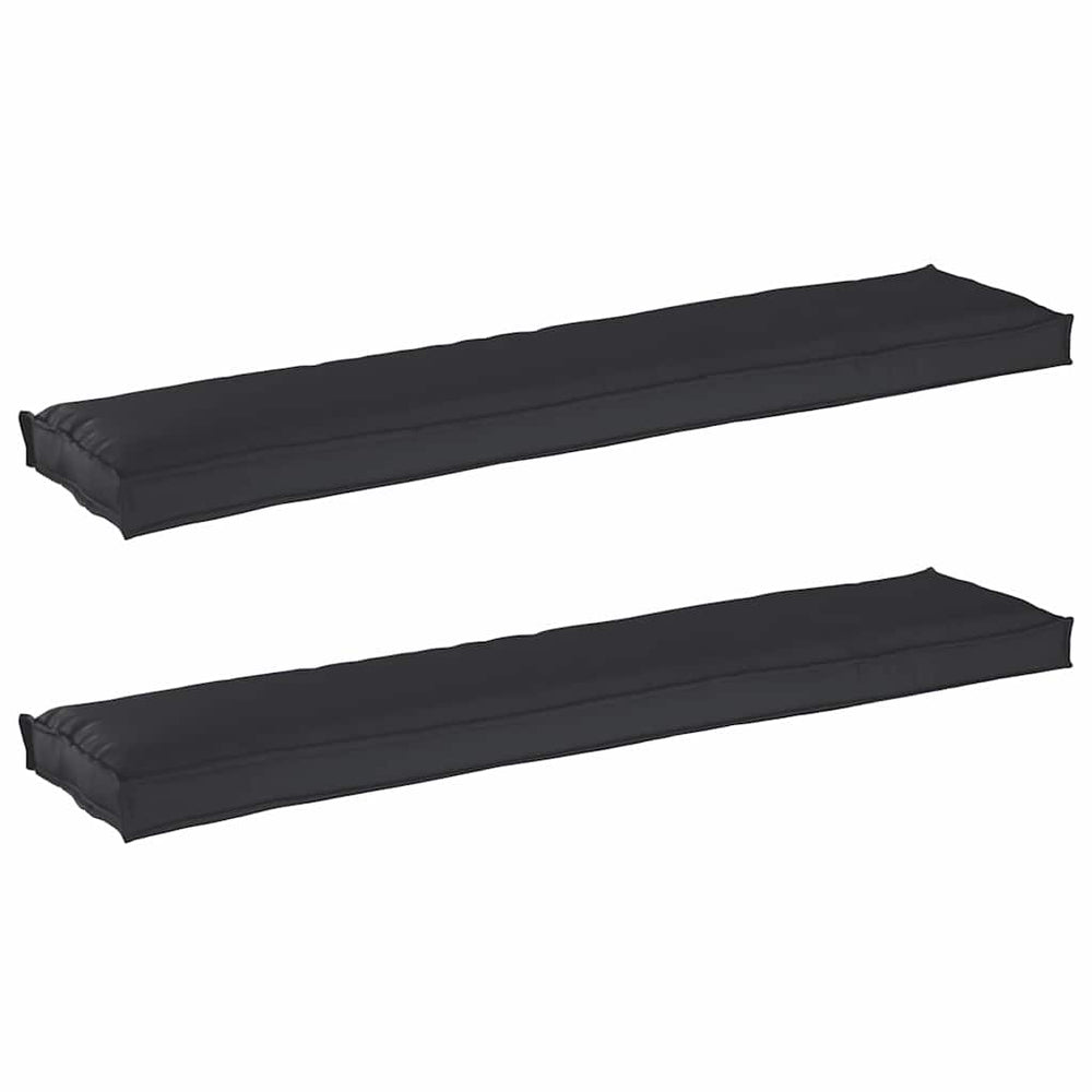 Palettenkissen Set Schwarz 180x40 cm