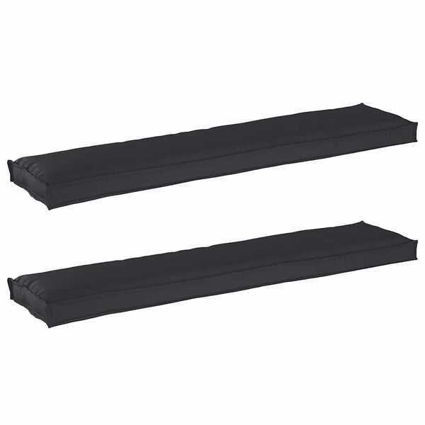 Palettenkissen Set Schwarz 180x40 cm