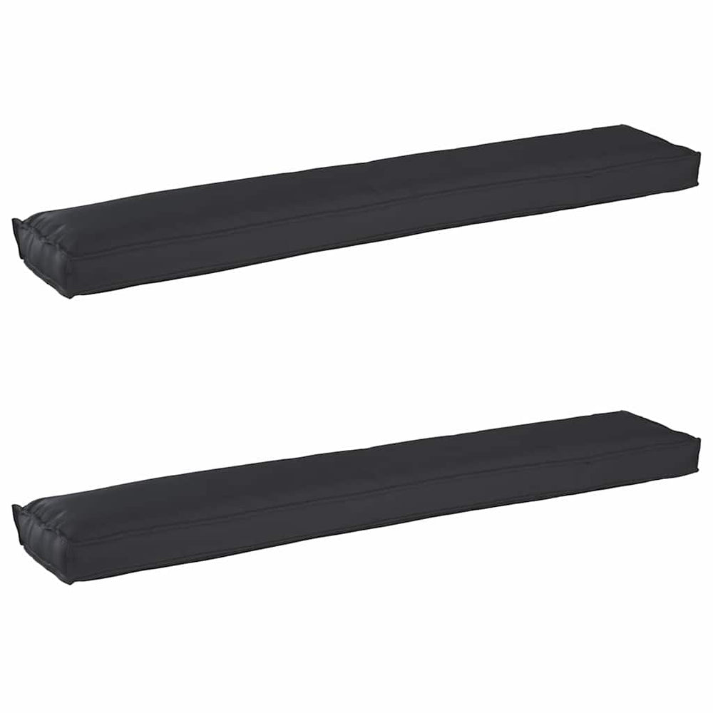 Schwarzes Palettenkissen-Set, 200x40 cm