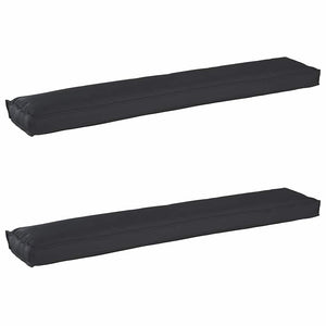 Schwarzes Palettenkissen-Set, 200x40 cm