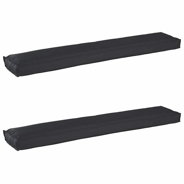 Schwarzes Palettenkissen-Set, 200x40 cm